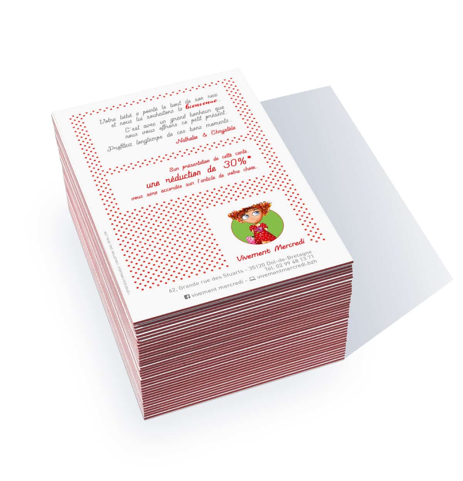 Carte postale naissance - Vivement Mercredi