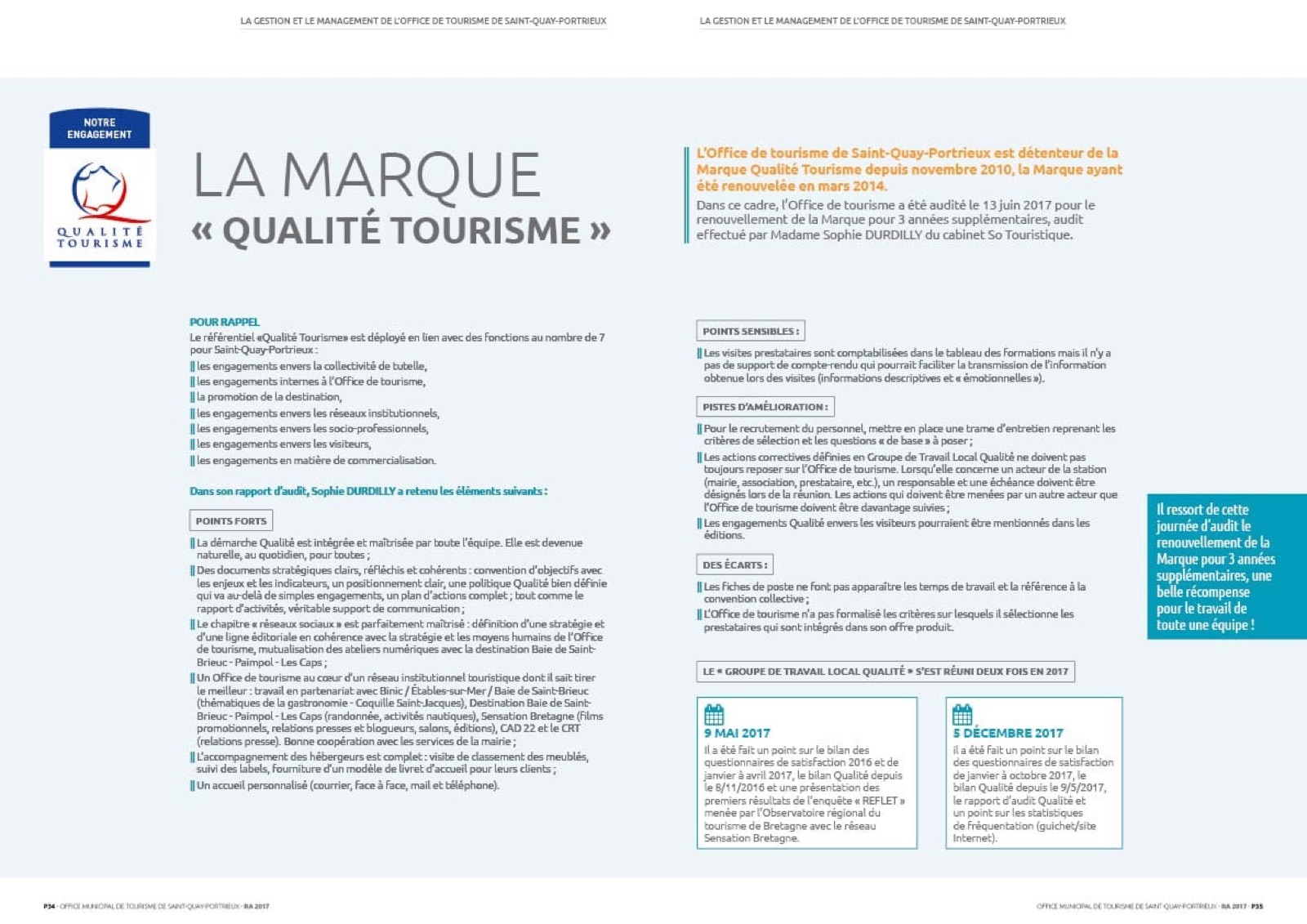 Office de Tourisme de Saint-Quay-Portrieux - Rapport d'activités 2017