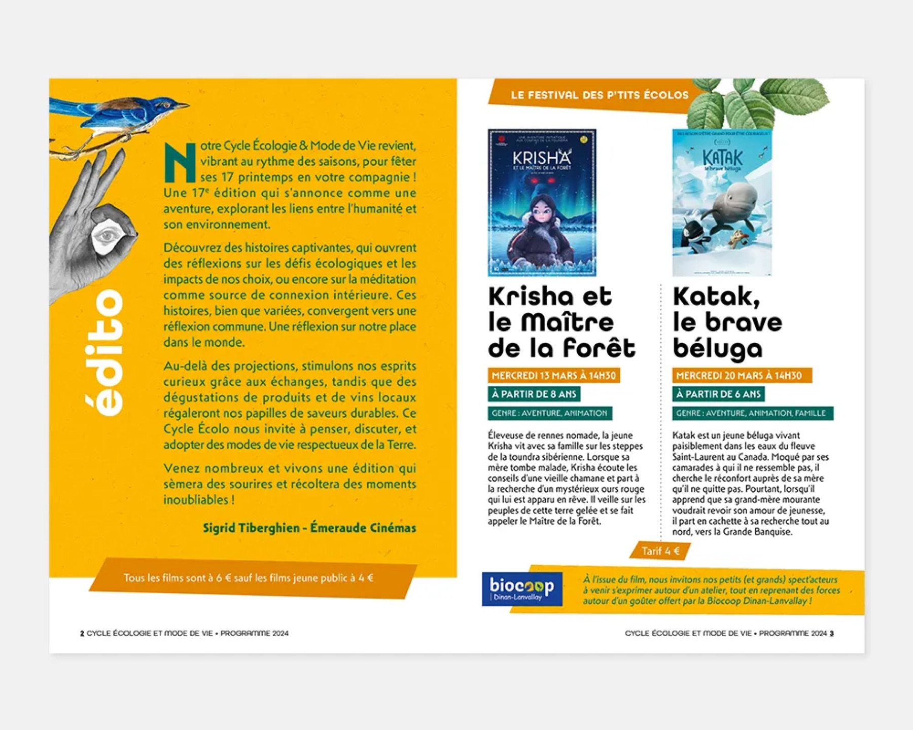 Le programme, page 1