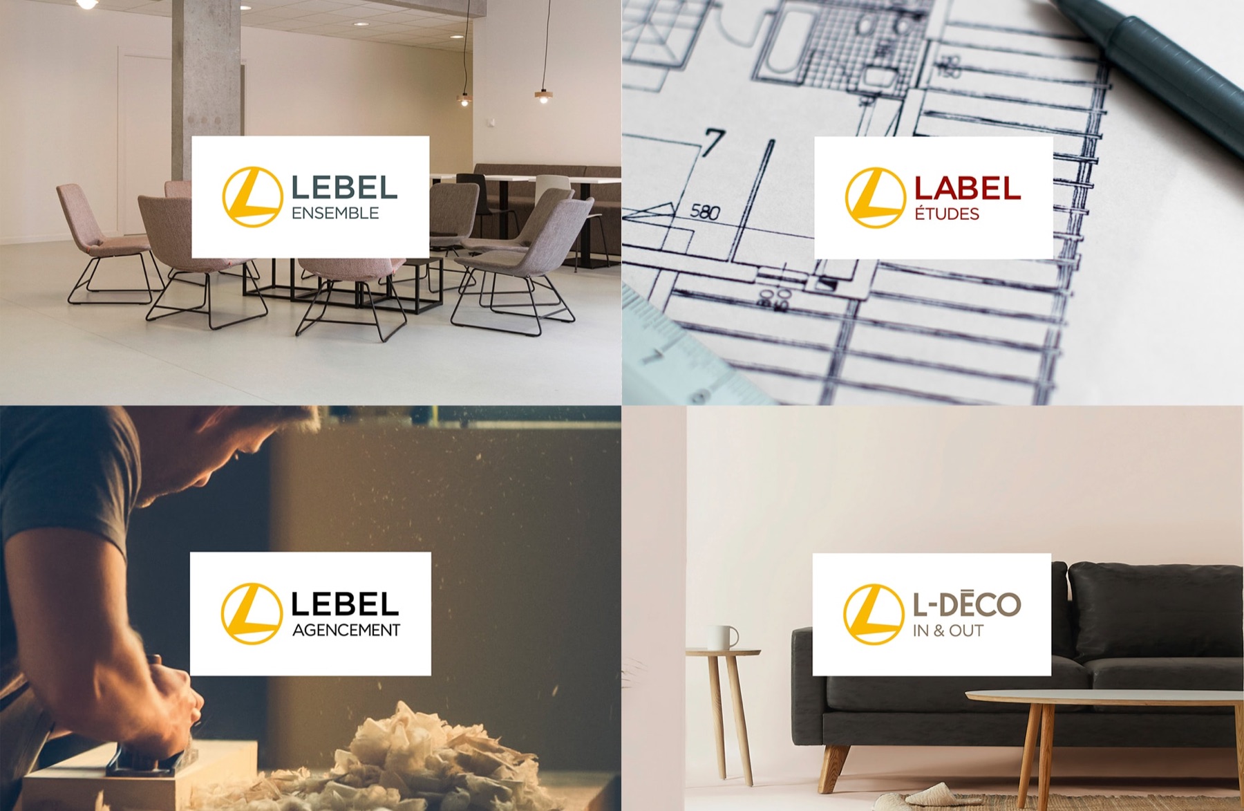 Groupe Lebel Ensemble — projet de design graphique de Jérôme Enel-Réhel