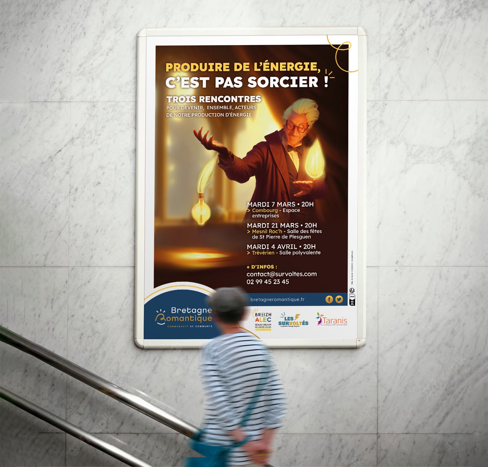 Bretagne romantique - Campagne "Produire de l'énergie, c'est pas sorcier!" - Affiche